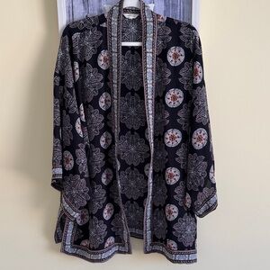 Max Studio Black and White Patterned Kimono